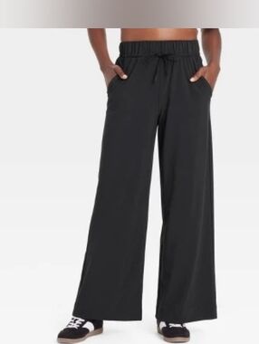 all in motion Black Wide-Leg Drawstring Pants